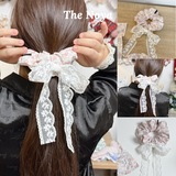 Bloom Diary - Scrunchie buộc tóc phong cách nàng thơ thô hoa phối ren handmade by The Noya T45
