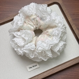 Scrunchie Cẩm Tú Cầu The Noya Thiết Kế Cao Cấp Siêu Bồng Bềnh Phối Ren CT04