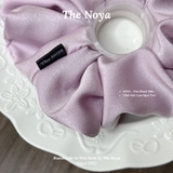 Dây buộc tóc, cột tóc lụa size lớn màu tím khoai môn bồng bềnh lụa ngọc trai The Noya NT23