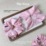 [Gấm Lụa - Hồng Cúc] Cột tóc Lụa Gấm Jacquard may thủ công The Noya G9