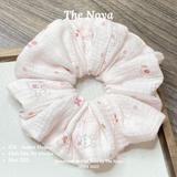 Scrunchies RABBIT FLOWER hoạ tiết dễ thương mềm mại siêu phồng by The Noya X76