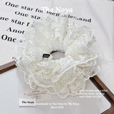[Deal Mở Bán] Scrunchies Ren 4 Tầng Siêu Phồng Form To Màu Pastel Handmade The Noya