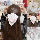 Bloom Diary - Scrunchie buộc tóc phong cách nàng thơ thô hoa phối ren handmade by The Noya T45