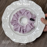 Dây buộc tóc, cột tóc lụa size lớn màu tím khoai môn bồng bềnh lụa ngọc trai The Noya NT23