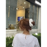 Dây buộc tóc vải lụa co giãn màu trơn phong cách Hàn Quốc xinh xắn cho nữ The Noya ST02