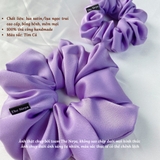 Dây buộc tóc scrunchies cỡ lớn màu tím mộng mơ phong cách vintage The Noya NT16