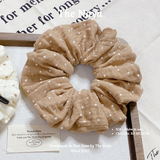 Dây buộc tóc siêu phồng handmade hoạ tiết chấm bi by The Noya X55, X56