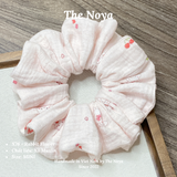 Scrunchies RABBIT FLOWER hoạ tiết dễ thương mềm mại siêu phồng by The Noya X76