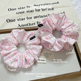PINKEU - Dây buộc tóc SIÊU PHỒNG handmade hoạ tiết nơ hồng nhiều mặt The Noya T38