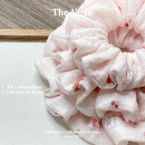 Scrunchies RABBIT FLOWER hoạ tiết dễ thương mềm mại siêu phồng by The Noya X76