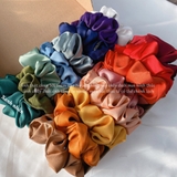 Dây buộc tóc Scrunchies lụa size lớn mềm mịn không gãy tóc sản xuất tại Việt Nam cỡ lớn The Noya NT09