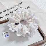 [Mã D10-D15] Dây buộc tóc scrunchies siêu phồng hoạ tiết dễ thương by The Noya