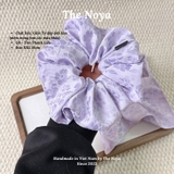 [Gấm Tơ - Tím Thanh Liễu] Cột tóc Gấm Tơ Lụa Jacquard may thủ công The Noya G8