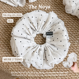 Dây buộc tóc cột tóc MUSE SCRUNCHIE hoạ tiết chấm bi nổi handmade by The Noya