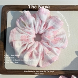 [BST Thỏ & Hoa Nở Trong Nắng] Scrunchie, dây buộc tóc xô muslim handmade siêu phồng hoạ tiết vintage The Noya X83 - Rose Ribbon