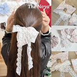 Bloom Diary - Scrunchie buộc tóc phong cách nàng thơ thô hoa phối ren handmade by The Noya T45