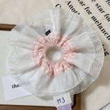 [H1-H9] Scrunchies dây buộc tóc, cột tóc phối ren siêu to phong cách Hàn Quốc được làm thủ công The Noya