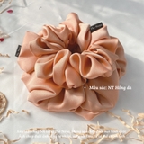 Dây buộc tóc lụa The Noya độ phồng lớn màu pastel tươi sáng NT07