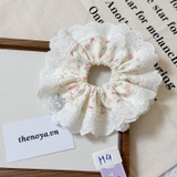 [H1-H9] Scrunchies dây buộc tóc, cột tóc phối ren siêu to phong cách Hàn Quốc được làm thủ công The Noya