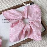 [Gấm Lụa - Hồng Cúc] Cột tóc Lụa Gấm Jacquard may thủ công The Noya G9