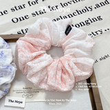 Dây buộc tóc scrunchies Xô Muslin hoạ tiết vintage handmade by The Noya - X57, X58, X59