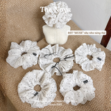 Dây buộc tóc cột tóc MUSE SCRUNCHIE hoạ tiết chấm bi nổi handmade by The Noya