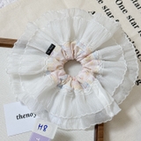[H1-H9] Scrunchies dây buộc tóc, cột tóc phối ren siêu to phong cách Hàn Quốc được làm thủ công The Noya