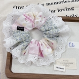 [Mã C] Dây buộc tóc phối ren thủ công hoạ tiết phong cách Hàn Quốc by The Noya