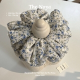 Dây buộc tóc scrunchie handmade by The Noya chất thô xốp hoa nhí T58