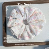 [BST Thỏ & Hoa Nở Trong Nắng] Scrunchie, dây buộc tóc xô muslim handmade siêu phồng hoạ tiết vintage The Noya X84 - Hoa Nắng