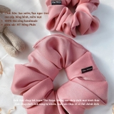 Dây buộc tóc, thun cột tóc Scrunchies trơn vải lụa đẹp xinh đáng yêu The Noya NT06