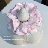 [BST Thỏ & Hoa Nở Trong Nắng] Scrunchie, dây buộc tóc xô muslim handmade siêu phồng hoạ tiết vintage The Noya X83 - Rose Ribbon