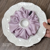 Dây buộc tóc, cột tóc lụa size lớn màu tím khoai môn bồng bềnh lụa ngọc trai The Noya NT23