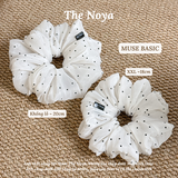 Dây buộc tóc cột tóc MUSE SCRUNCHIE hoạ tiết chấm bi nổi handmade by The Noya