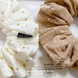 Dây buộc tóc siêu phồng handmade hoạ tiết chấm bi by The Noya X55, X56