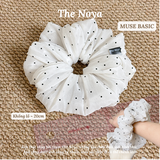 Dây buộc tóc cột tóc MUSE SCRUNCHIE hoạ tiết chấm bi nổi handmade by The Noya