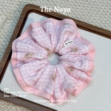 Hà Thu Scrunchie - Dây buộc tóc xô muslim 2 tầng phối viền handmade by The Noya X95