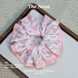 Hà Thu Scrunchie - Dây buộc tóc xô muslim 2 tầng phối viền handmade by The Noya X96