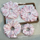 Hà Thu Scrunchie - Dây buộc tóc xô muslim 2 tầng phối viền handmade by The Noya X96