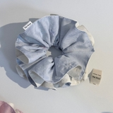 BST Mây Thêu - Scrunchie, dây cột tóc SIÊU TO BỒNG BỀNH chất liệu đũi thêu hoa handmade by The Noya