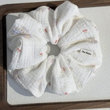 Scrunchie, dây buộc tóc 2 tầng xô muslim handmade siêu phồng hoạ tiết vintage The Noya X85-X90