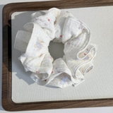 Scrunchie, dây buộc tóc 2 tầng xô muslim handmade siêu phồng hoạ tiết vintage The Noya X85-X90