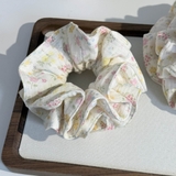 Scrunchie, dây buộc tóc 2 tầng xô muslim handmade siêu phồng hoạ tiết vintage The Noya X85-X90