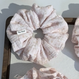 Scrunchie, dây buộc tóc 2 tầng xô muslim handmade siêu phồng hoạ tiết vintage The Noya X85-X90