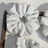 Scrunchie, dây buộc tóc 2 tầng xô muslim handmade siêu phồng hoạ tiết vintage The Noya X85-X90