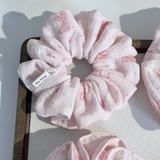 Scrunchie, dây buộc tóc 2 tầng xô muslim handmade siêu phồng hoạ tiết vintage The Noya X85-X90