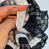 'LACE BOW' Dây buộc tóc scrunchies 4 tầng SIÊU PHỒNG phối ren handmade by The Noya RT04
