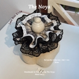 'LACE BOW' Dây buộc tóc scrunchies 4 tầng SIÊU PHỒNG phối ren handmade by The Noya RT04