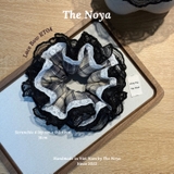 'LACE BOW' Dây buộc tóc scrunchies 4 tầng SIÊU PHỒNG phối ren handmade by The Noya RT04