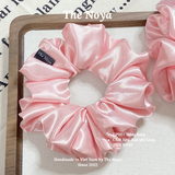 [SIÊU PHỒNG] Dây buộc tóc LỤA PHI BÓNG Hồng Baby handmade by The Noya LP02